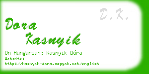 dora kasnyik business card