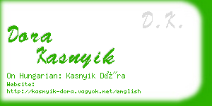 dora kasnyik business card